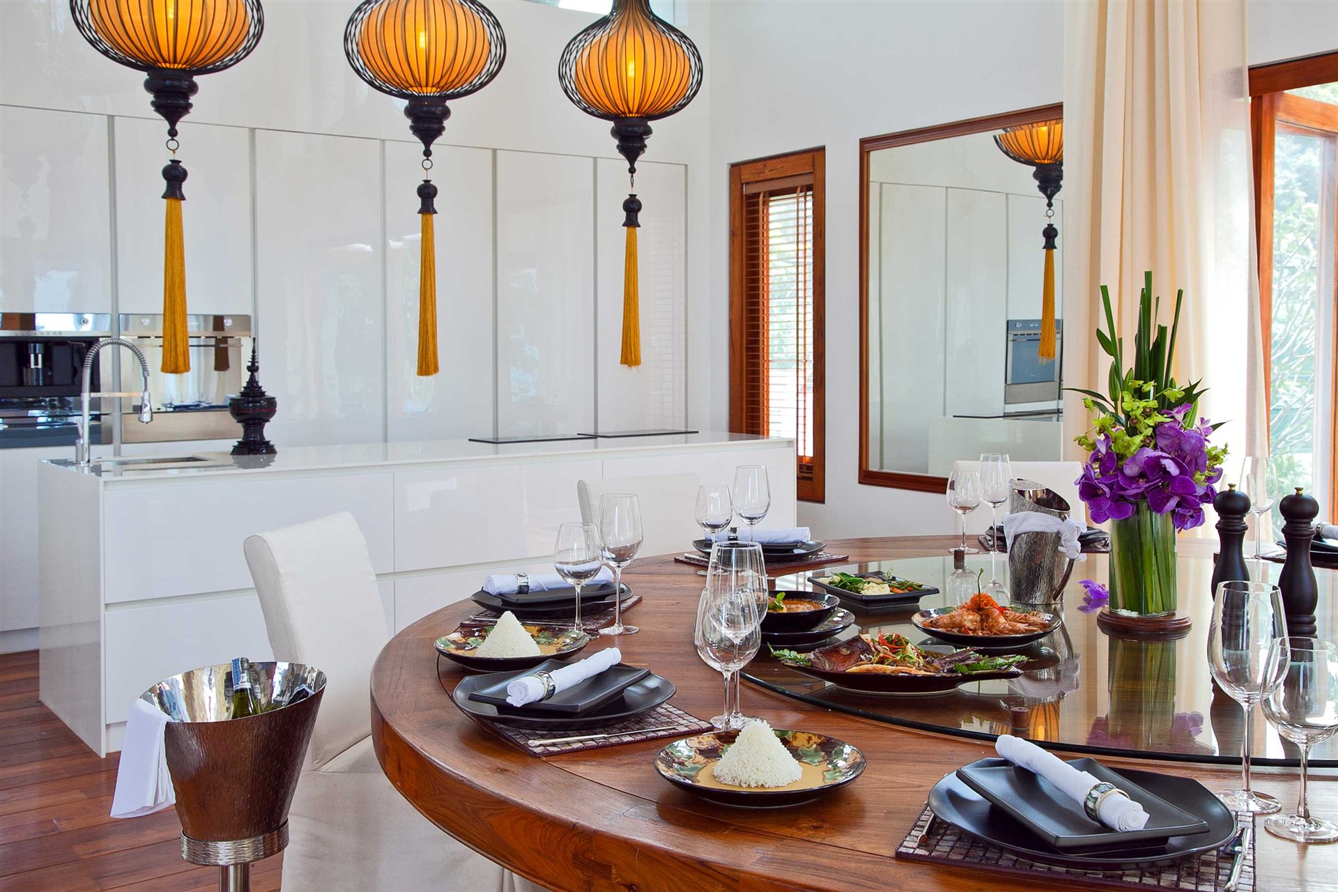 Classic tropical villa surrounded by landscaped grounds
